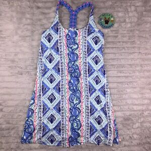 Lilly Pulitzer Dress XS Bay Blue Lydia Octopus Racerback Summer Stretch Braless